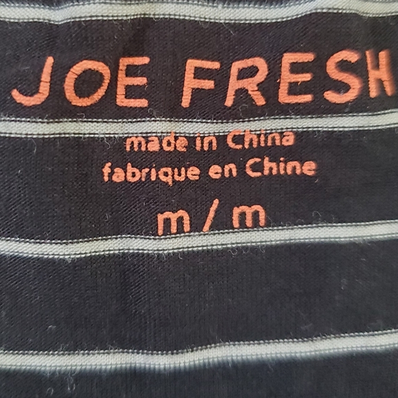 JOE FRESH BLACK WHITE STRIPED LONG SLEEVE TOP. - Picture 4 of 5